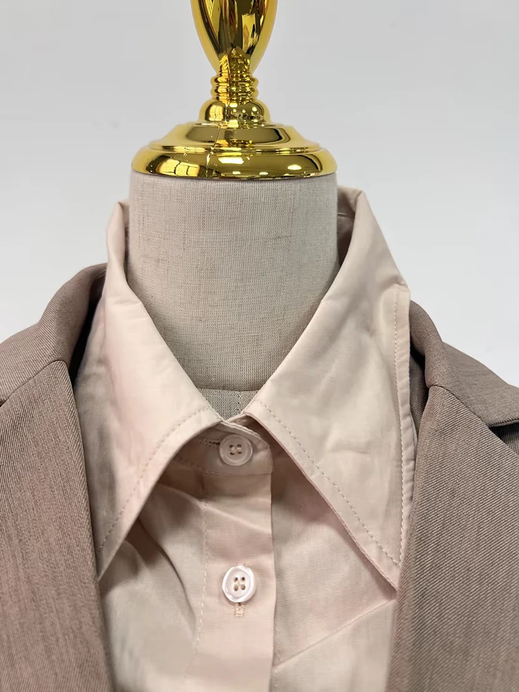 TWOTWINSTYLE дизайнерский пиджак со сращенными карманами для женщин однобортный