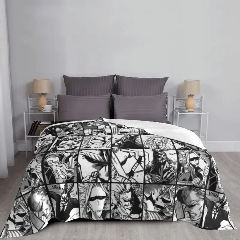 Флисовые одеяла с коллажем Моя геройская Академия покрывала тошинори Яги для