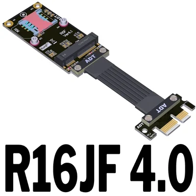 

R16JF Key A+E PCI Express 4.0 x1 to Mini PCIe M.2 WiFi Signal Extension Cable mPCIe Minipcie PCIE 4.0 1x Riser Card Adapter