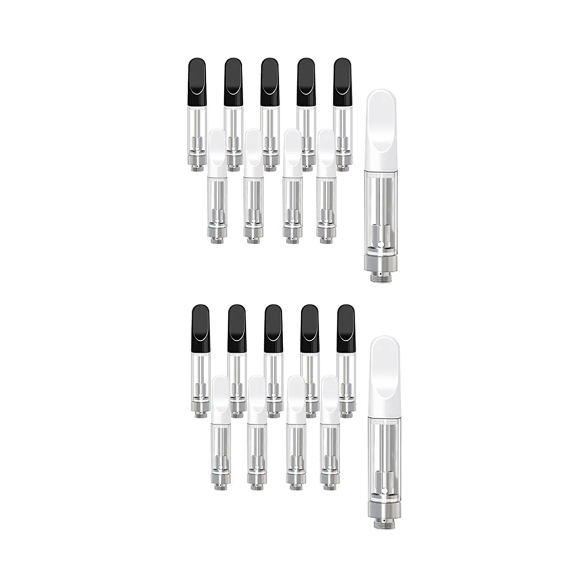 

20 PCS Empty Storage Cartridges for 1.0ML Glass Easy To Fill,