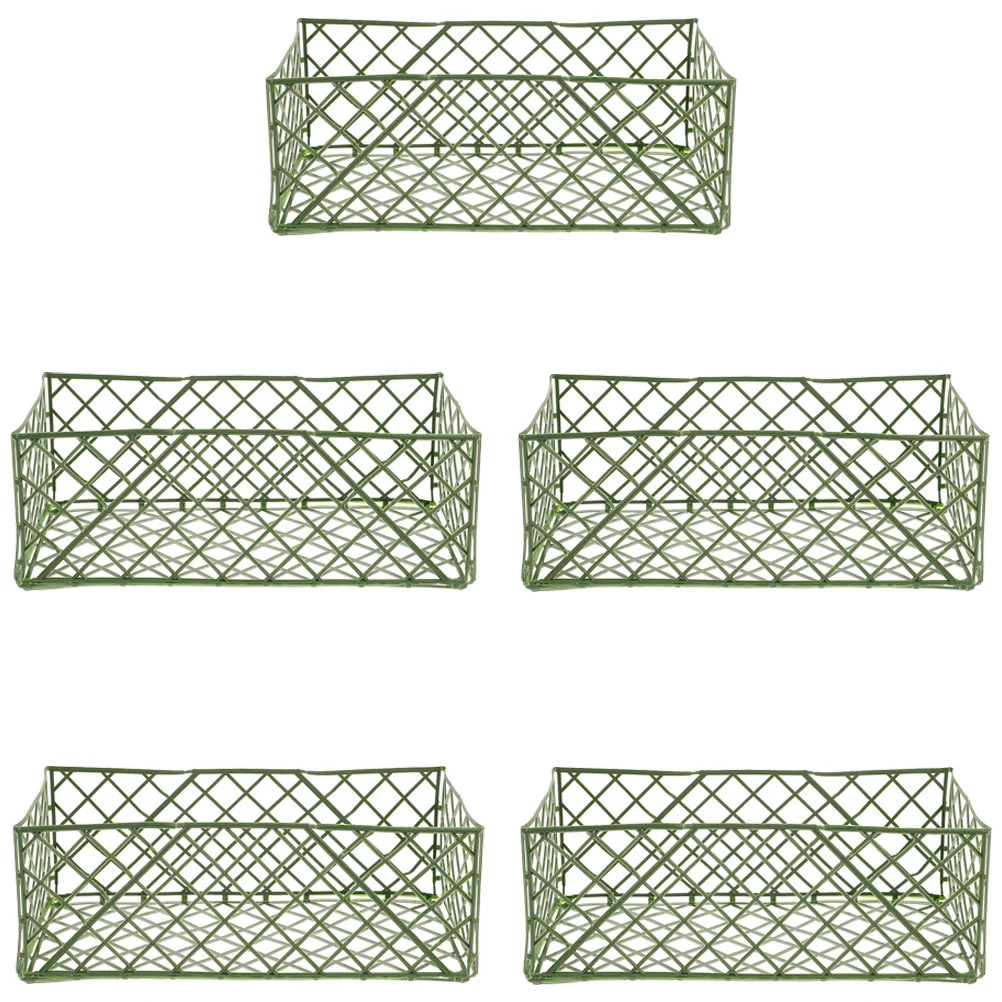 

5 Pcs Wedding Flowers Arch Floral Soil Frame Cage Mud Plastic Holder Foams Shop Supplies Basket