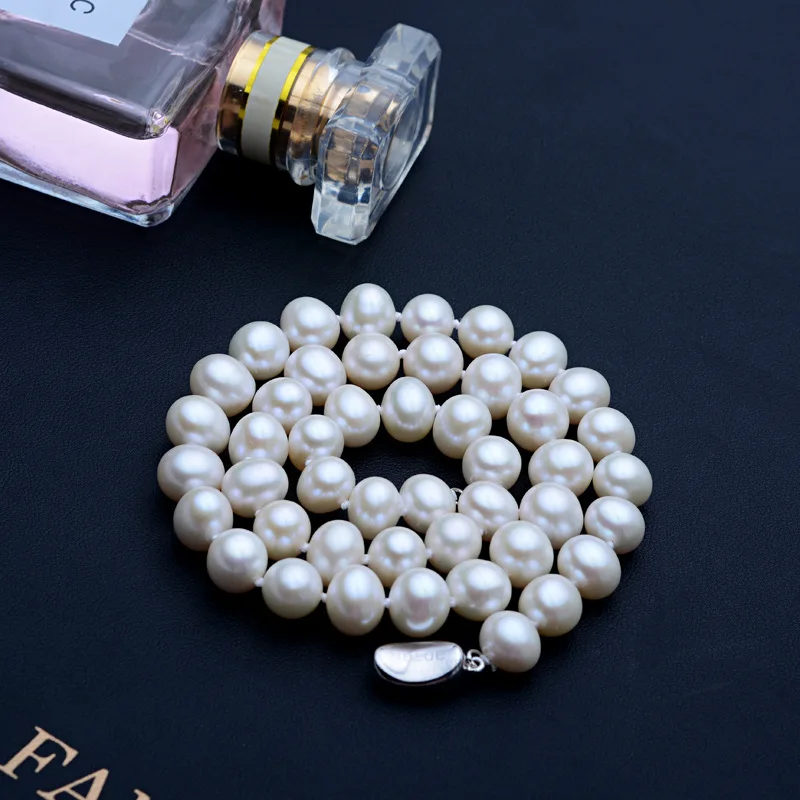 Женское ожерелье Zhuji 9-10 с круглым пресноводным жемчугом |