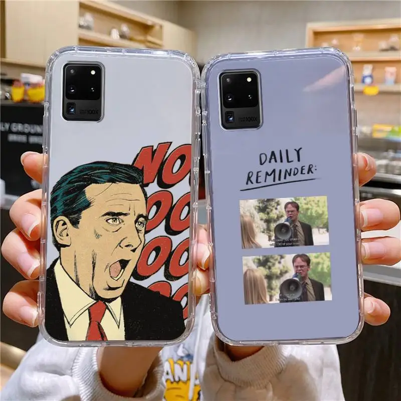 

Michael Scott The Office Phone Case For Samsung Galaxy S10 S10e A70 Edge S22 S23 Plus Ultra Note10 Transparent Cove