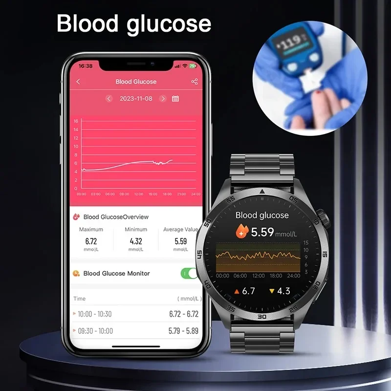 Умные часы Huawei Watch GT 4 с измерением уровня сахара в крови умные для контроля