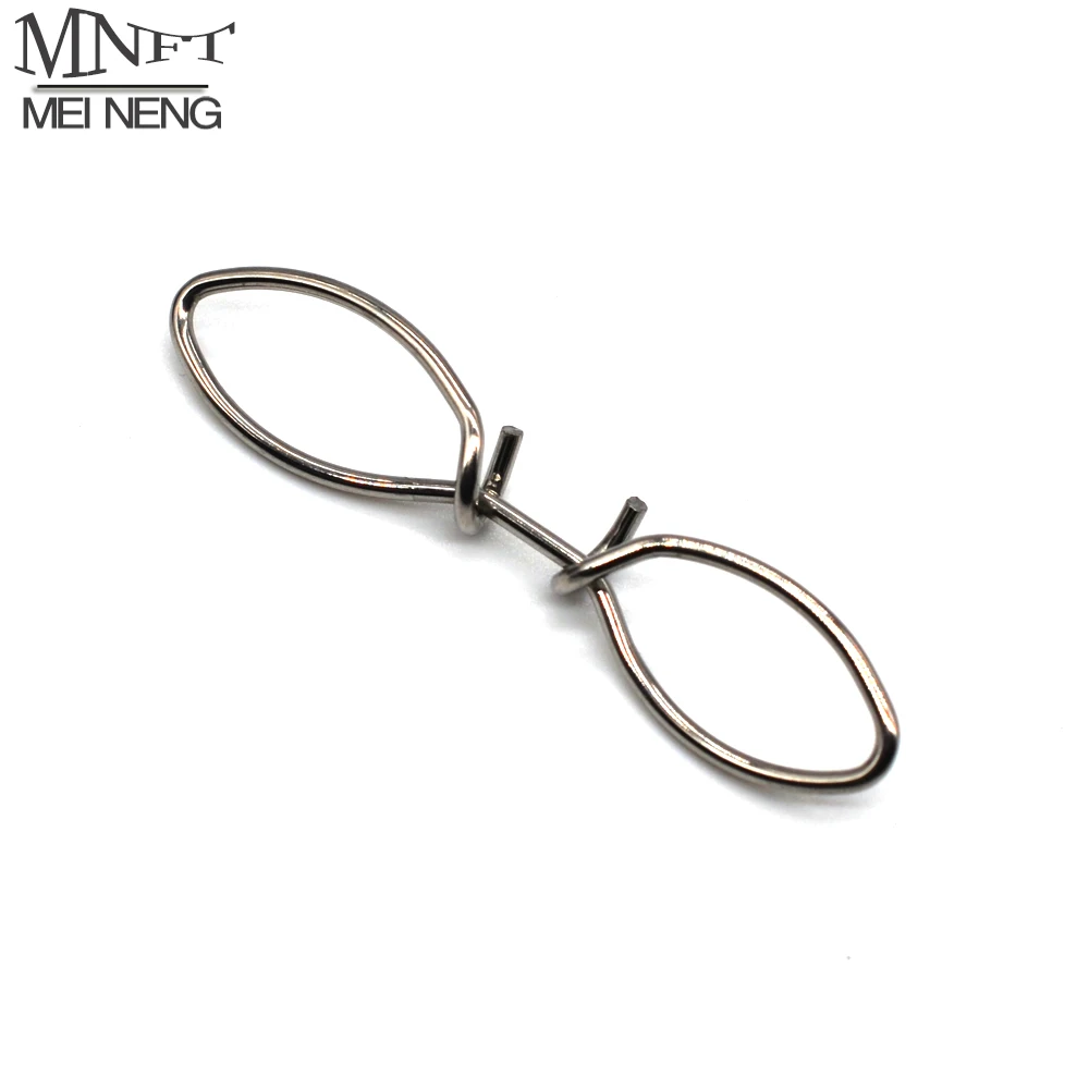 

MNFT 20Pcs Fishing Quick Clip Lock Snap Clasp Connectors High Strength Stainless Steel Connector Fish Tackle Accessories