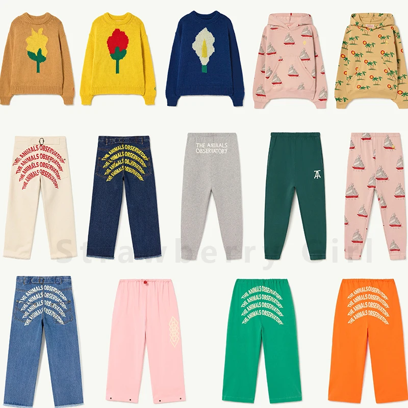 

Kids Clothes 2023 Autumn/Winter Girls Long Sleeve Sweater Teen Jeans Brand Designer Boy Hoodie Pant Set Baby Girls Clothes