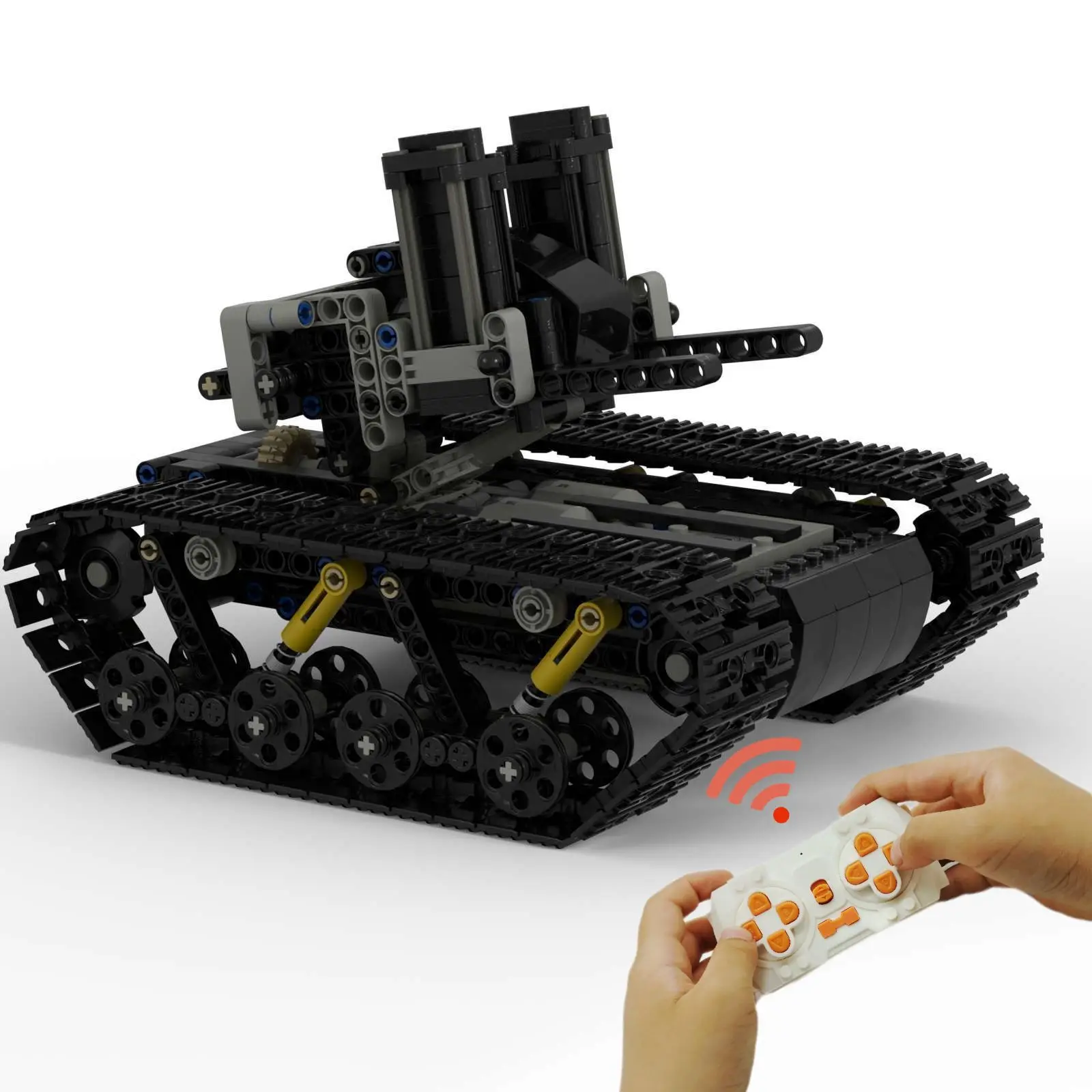 Technical Building Block Kids Toys MOC Tank Modle RC Electric Shooting Cannon DIY Creative
