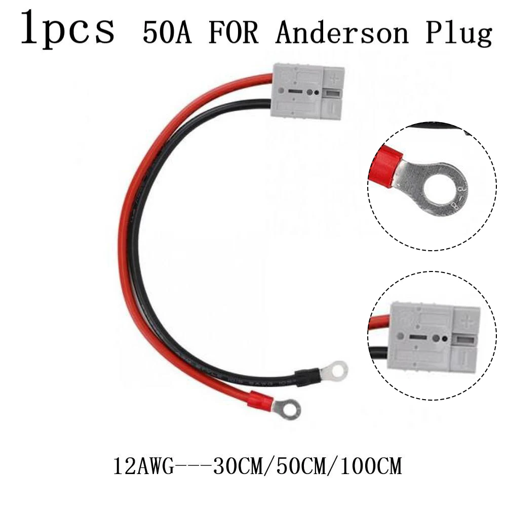 Двухполюсный разъем 50A 1000 В 12AWG для удлинителя AndersonPlug свинец к наконечнику M8