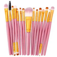 15pcs makeup brush set pro eyeshadow blending foundation powder eyebrow brush double head brush beauty make up kits
