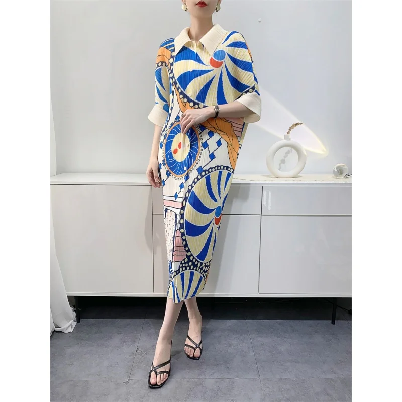 Женское плиссированное платье миака