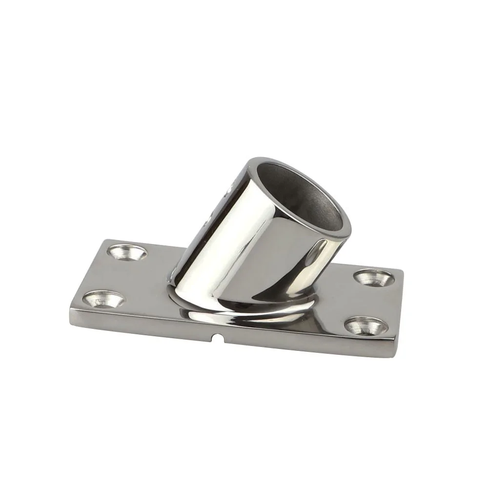 

2PCS Marine Boat 316 Stainless Steel 60 Degree Hand Rail End Railing Tube Fitting 22mm 25mm Rectangular Rail Base Hardware