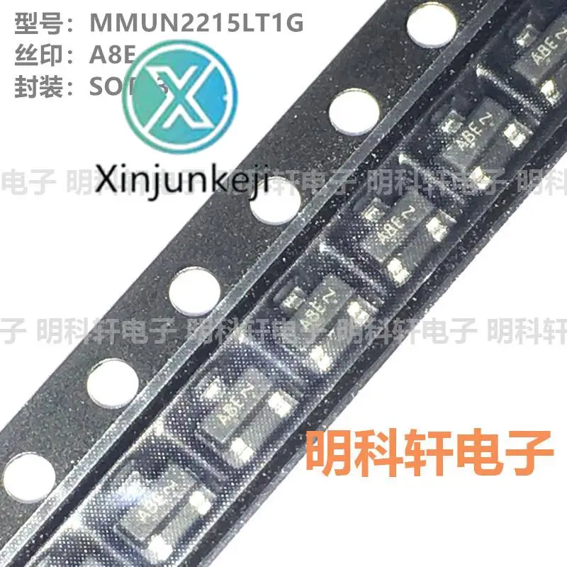 

30pcs orginal new MMUN2215LT1G silk screen A8E SOT23 50V/100mA SMD transistor