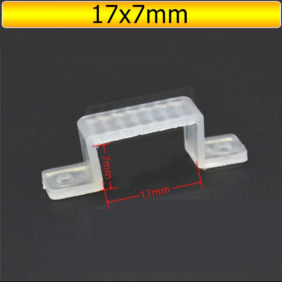 20 шт., 10 мм, 14 мм, 17 мм, зажимы для светодиодных лент для 110 В, 220 В, 5050, 2835 5054, пластиковая пряжка, фиксирующий зажим, гибкие аксессуары, сделай сам