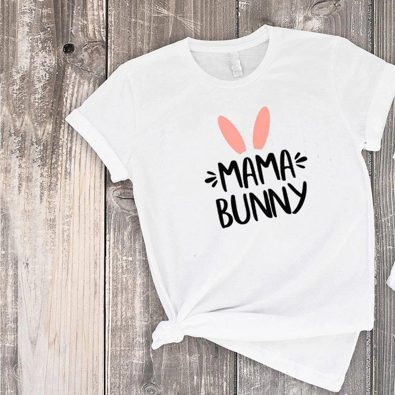 

Easter Day Bunnies Shirt Mama Bunny Matching Easter Day Tshirts Mommy and Me Easter Fashion Print Big Sister Family Look