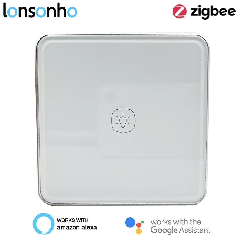 

Lonsonho Zigbee Smart Touch Switch EU UK 20A for Water Heater Air Conditioner Tuya Smartlife Alexa Google Home Compatible