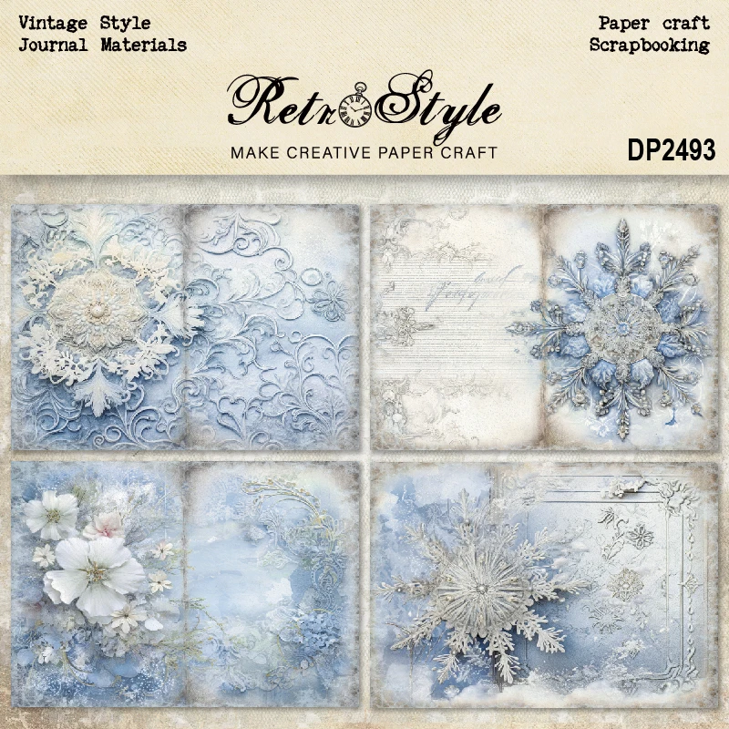 Panalisacraft 8 листов Размер A5 винтажный стиль скрапбукинг Узорчатая бумага необычная