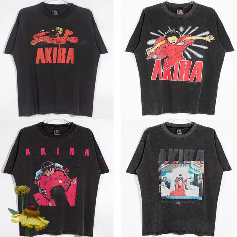 

2023 AKIRA Collection T Shirt Vintage XL T-shirt Japanese Cartoon Character Printed Top Tees One Day Ship Out AKIRA Clothes