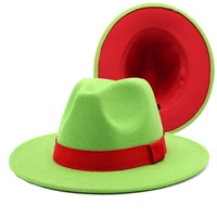 fedora hats for women solid classic wool felt luxury men gentleman belt wide brim hats lady panama church party wedding top hats