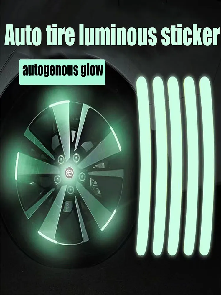 

40 PCS Car Tire Rim Reflective Stripe Stickers Waterproof UV Resistant High Quality Auto Wheel Rim Universal Decals Decoration