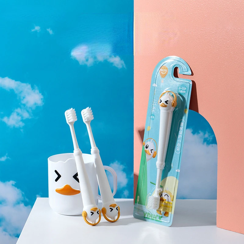 

Cute Cartoon Duck Toothbrush Soft Bristle Silicone Children's Toothbrush Clean Teeth Brushing 0-12 Years Baby Toothbrush