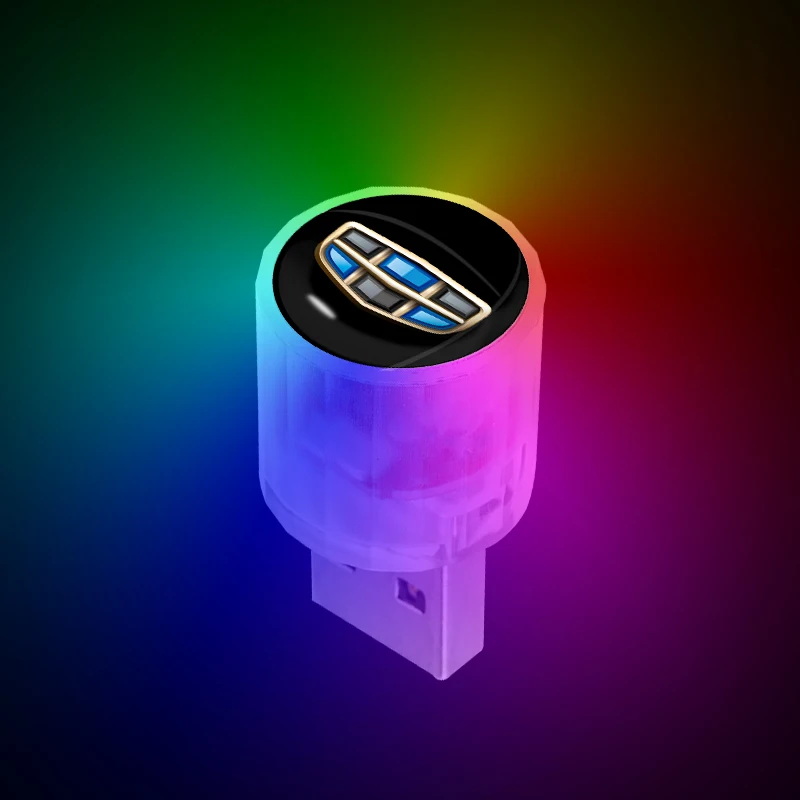 Автомобильный светодиодный атмосферный мини-светильник с USB декоративная лампа