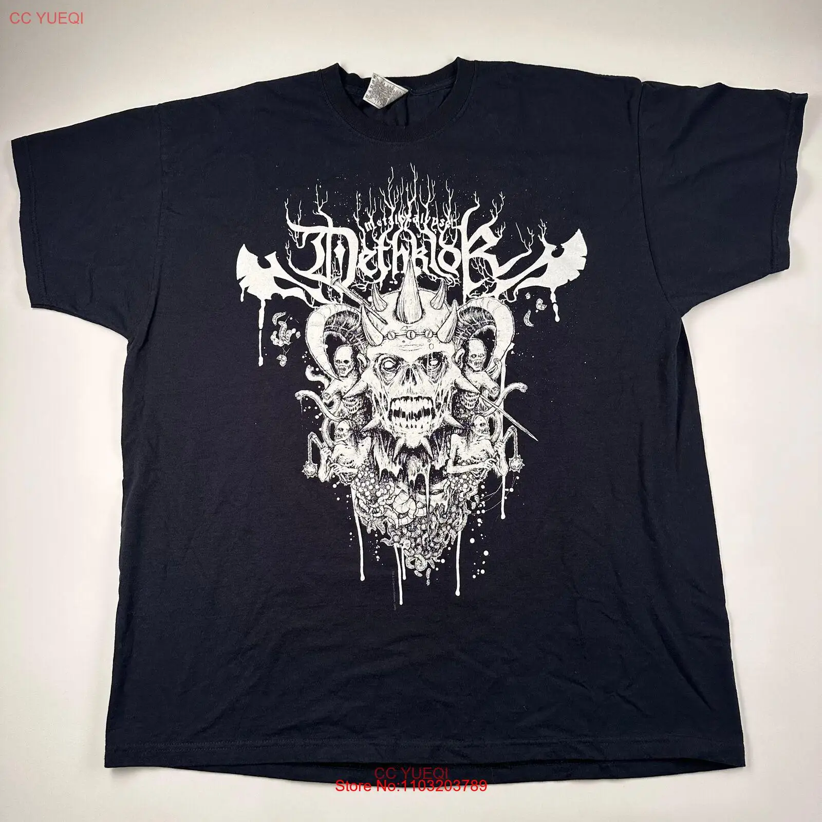 Винтажная металлическая рубашка 2000s ocalypse dethkl K XXL