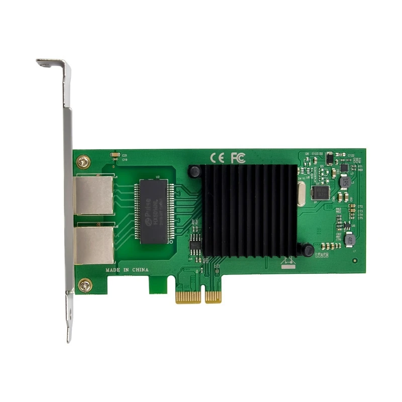 

PCI-E X1 NH82580 Dual Port Gigabit Server Network Card RJ45 1000Mbps Dual Electrical Port Ethernet NIC