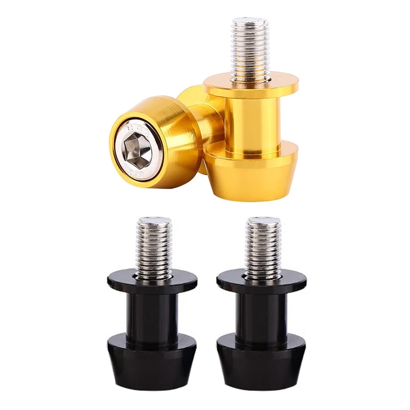 

4 шт. M6 X1.5 мотоциклетные Cnc слайдеры поворотных рычагов катушки подставка винт для Yamaha Fz01 Fz03 Fz09, 2 шт. черный и 2 шт. золотой