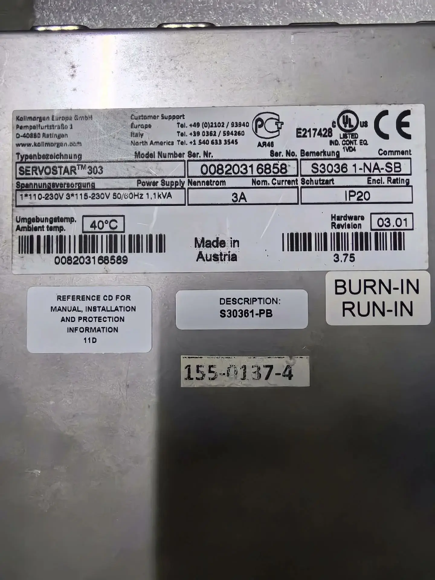 S30361-NA-SB Сервопривод для Danaher