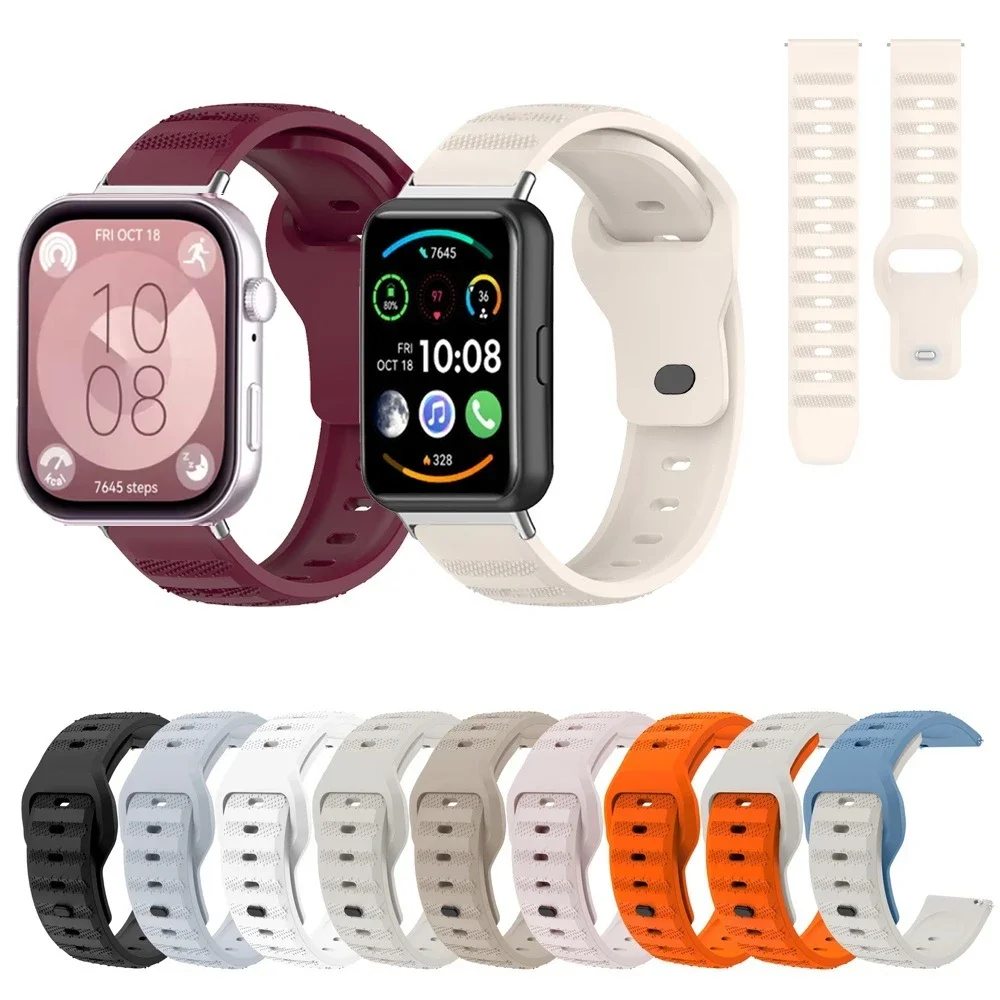 Фото Силиконовый ремешок для часов Huawei Fit 2 3/подходит для нового/SE/Special Edition/Fit2/Fit3 Special Edition, спортивный браслет-браслет №1
