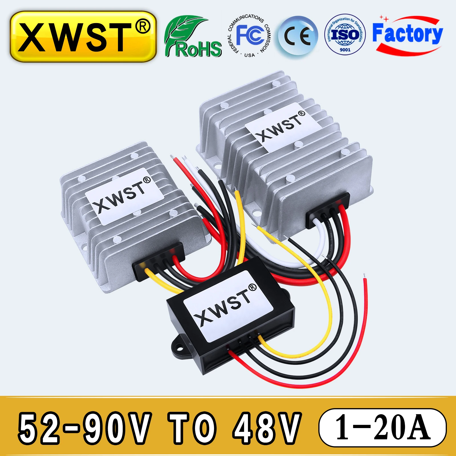 

DC DC Converter 60V 72V85V (52V-90V) to 48V Step Down Voltage Regulator 1A~20A Solar Inverter Transformer Module Waterproof