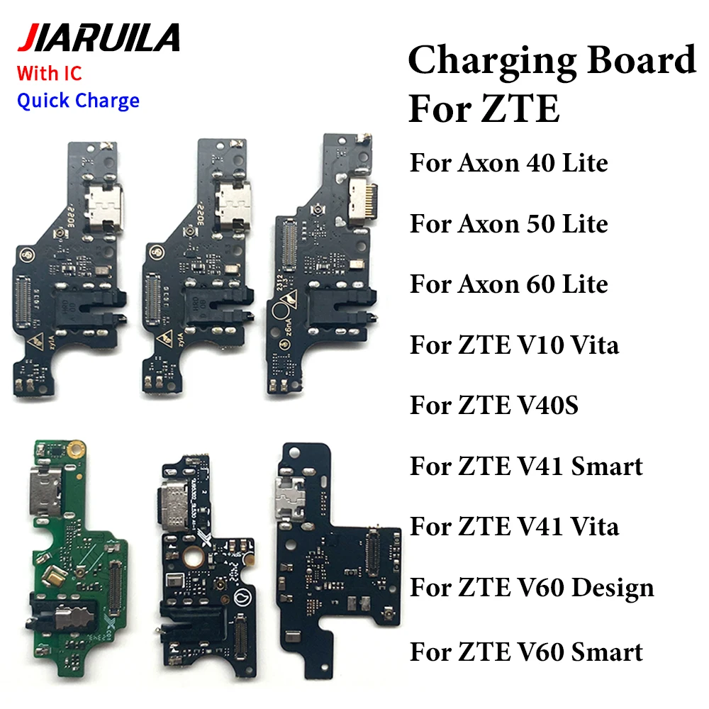 Фото Для ZTE Axon 40 50 60 Lite V Smart 2050 V40 V41 Vita V40S V41 V60 Design USB-порт для зарядки, док-станция, разъем зарядного устройства, гибкая плата. №1