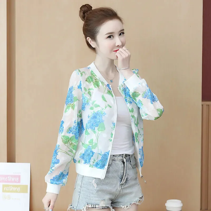 Шифоновая Солнцезащитная одежда с длинными рукавами женская новая летняя