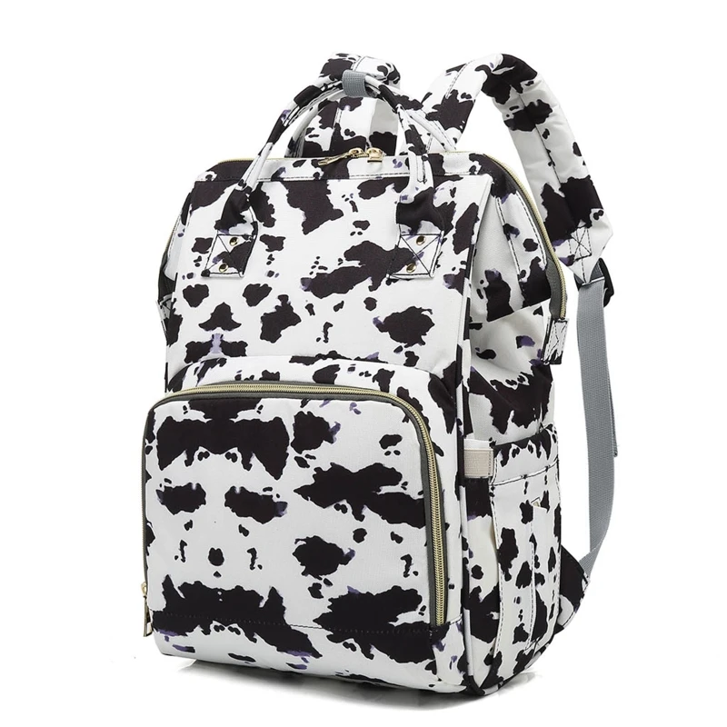 

Cow Spots Print Diaper Bag Backpack Maternity Baby Changing Bag Backpacks 066F