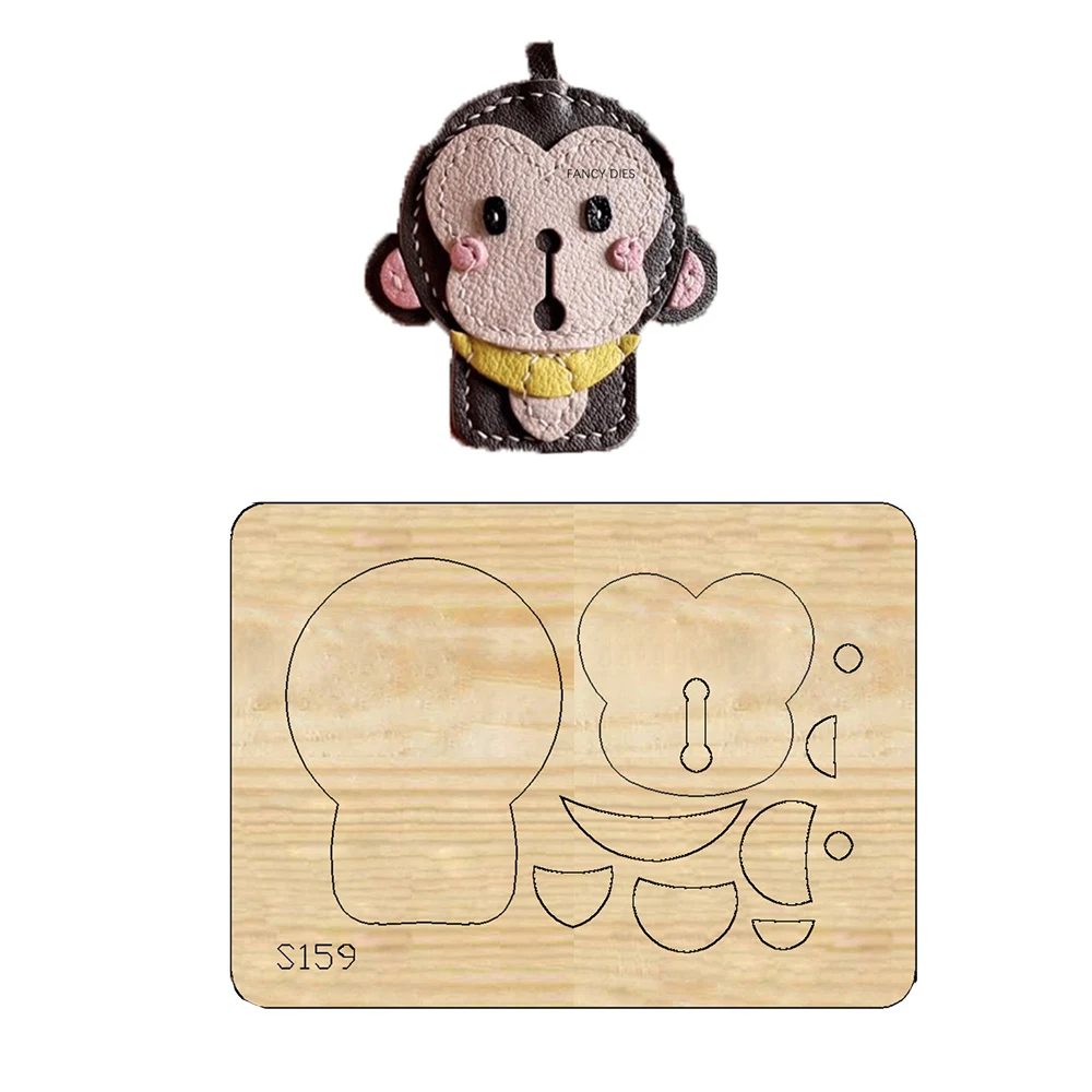 

Новая Милая декоративная форма обезьяны для резки штампов для скрапбукинга бумаги рукоделия деревянная форма для большой режущей машины