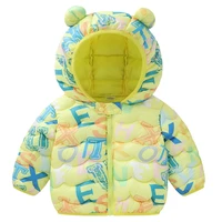 baby girls hooded down cotton jackets for kids coats autumn boys cartoon warm jacket coat toddler girl zipper jacket outerwear