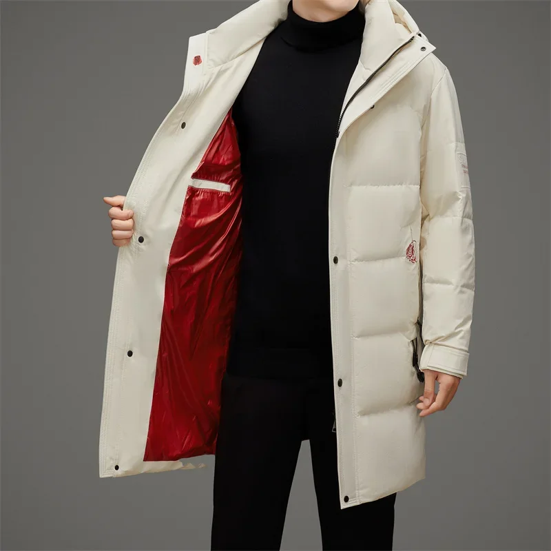 Дизайнерская мужская зимняя брендовая длинная куртка YEAE 2024 для мужчин