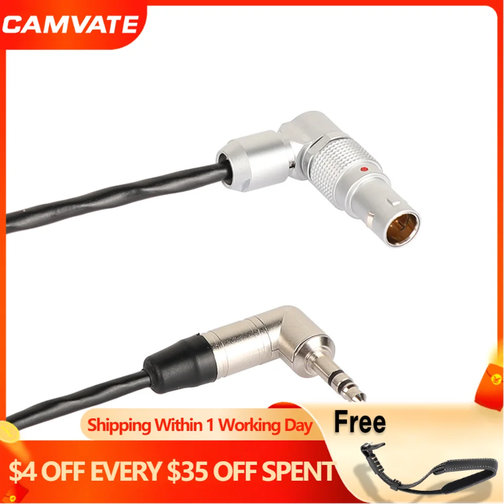 CAMVATE прямоугольный разъем 3,5 мм на прямоугольный внешний 9-контактный черный Timecode входной кабель 46 см для красной цифровой кинокамеры Komodo 6K