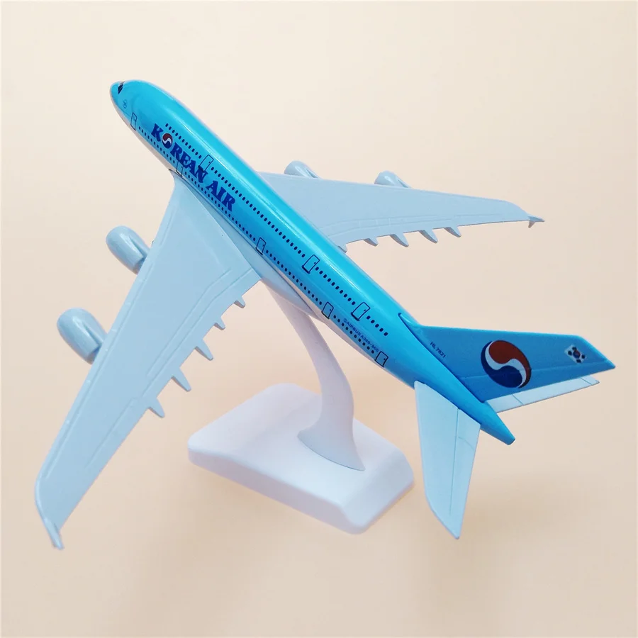 

18*20cm Alloy Metal KOREAN Air KOREA Airlines Airbus 380 A380 Airways Diecast Airplane Model Plane Aircraft Gifts with Holder