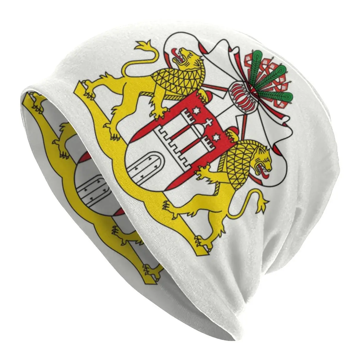 

Hamburg Coat Of Arms Bonnet Beanie Knit Hats Men Women Fashion Unisex Germany National Emblem Winter Warm Skullies Beanies Cap