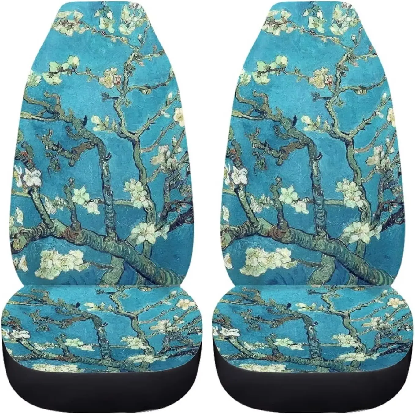 

Van Gogh Almond Blossom Flower Car Seat Covers for Women Car Seat Mat Covers Protector Cushion Universal Fit Sedan Truck SUV