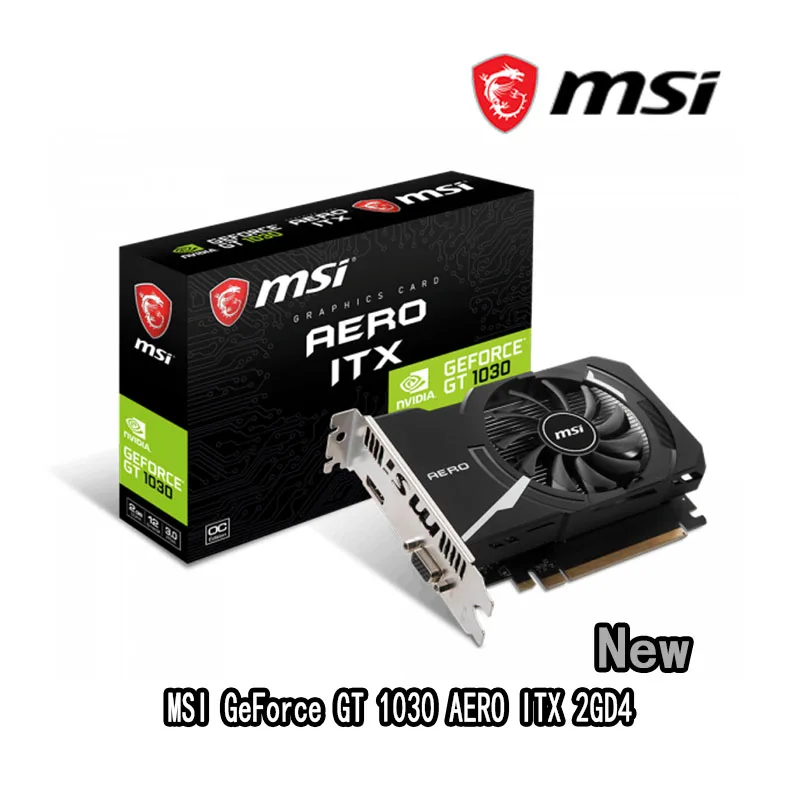 MSI GeForce GT 1030 AERO ITX 2GD4 NEW 14 нм 2 Гб GDDR4 64 бит видеокарты GPU графическая карта для