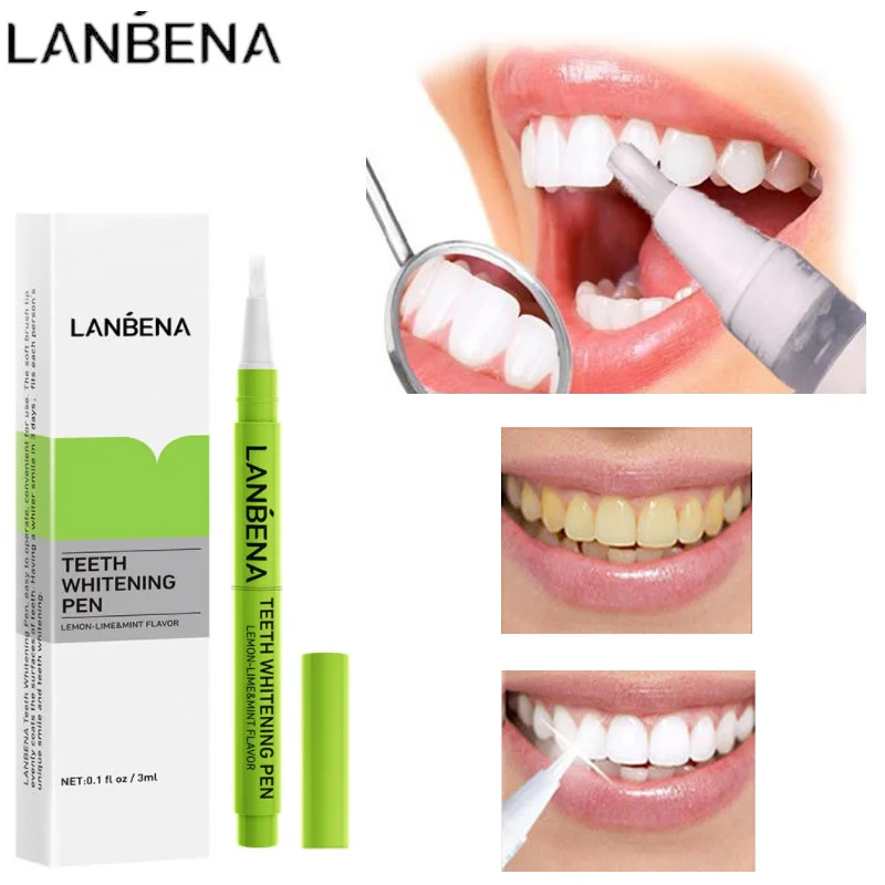 

LANBENA Teeth Whitening Pen Instant Remove Plaque Stains Dental Tool Fresh Breath Deep Cleaning Serum Oral Hygiene Care Products