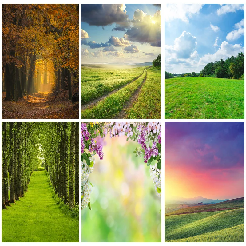 

Natural Scenery Photography Background Forest River Flower Landscape Travel Photo Backdrops Studio Props 22912 FG-04