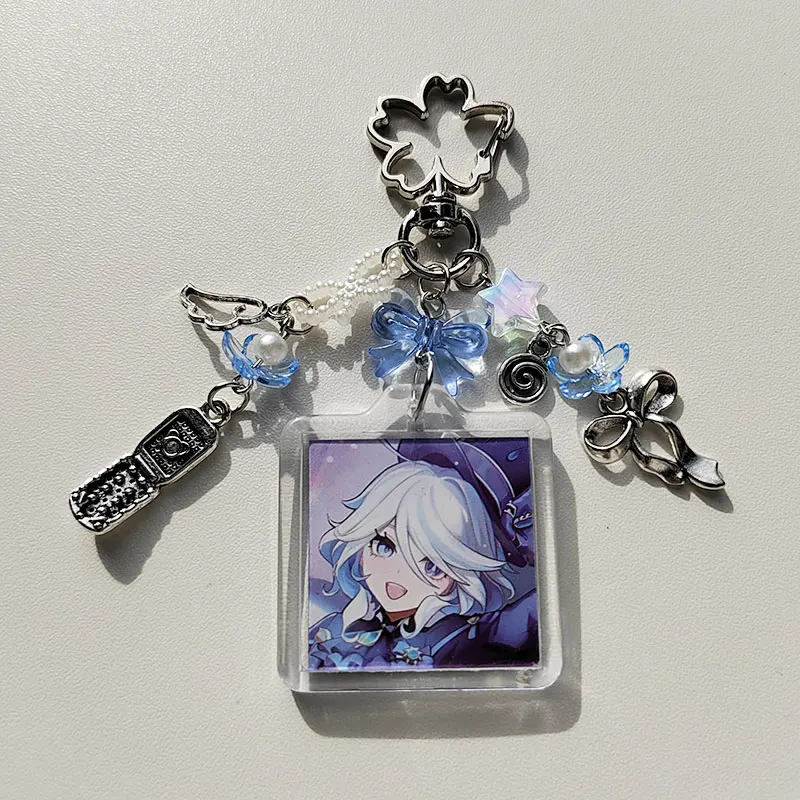 Ручная работа Furina Вдохновленный бисером брелок бант Звездные украшения