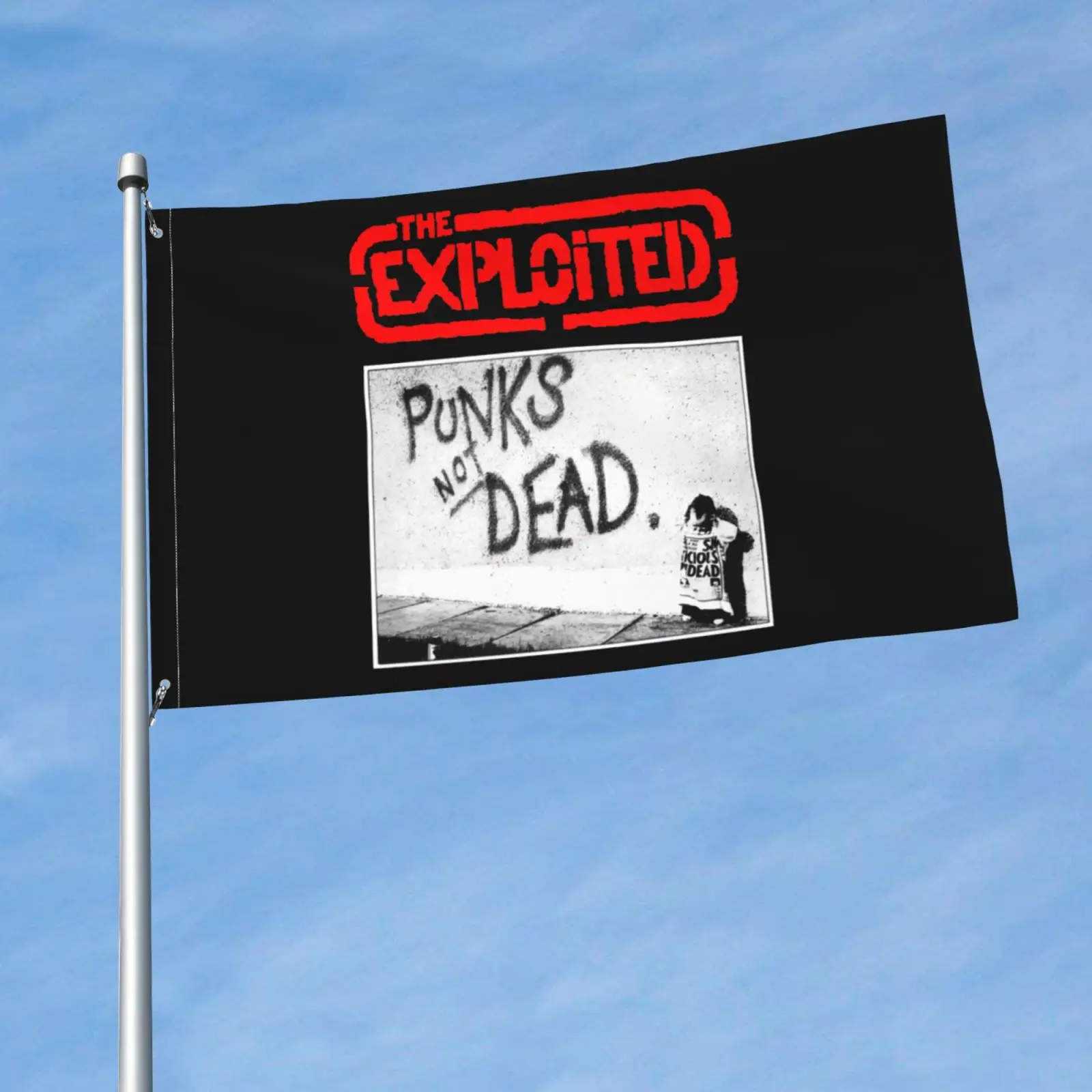 The Exploited Scottish Punk Rock Band Punks Not Dead Flag Banner Promotion Club Party Holiday Sport |