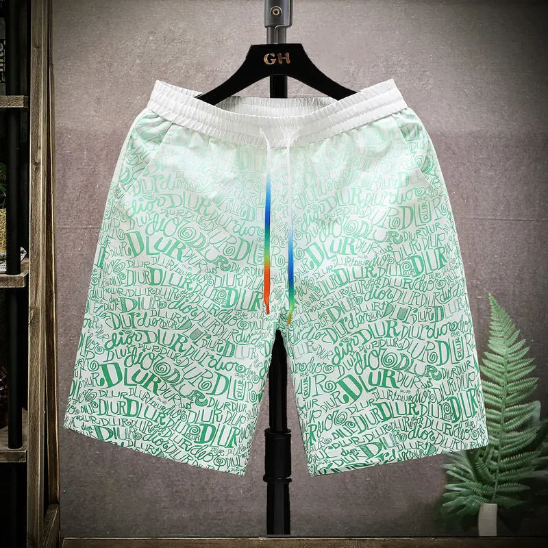 

Ice Silk Shorts Men's Summer Thin Cropped Pants Outerwear Sweatpants Loose Bermuda Shorts Trendy Beach Men's Pants