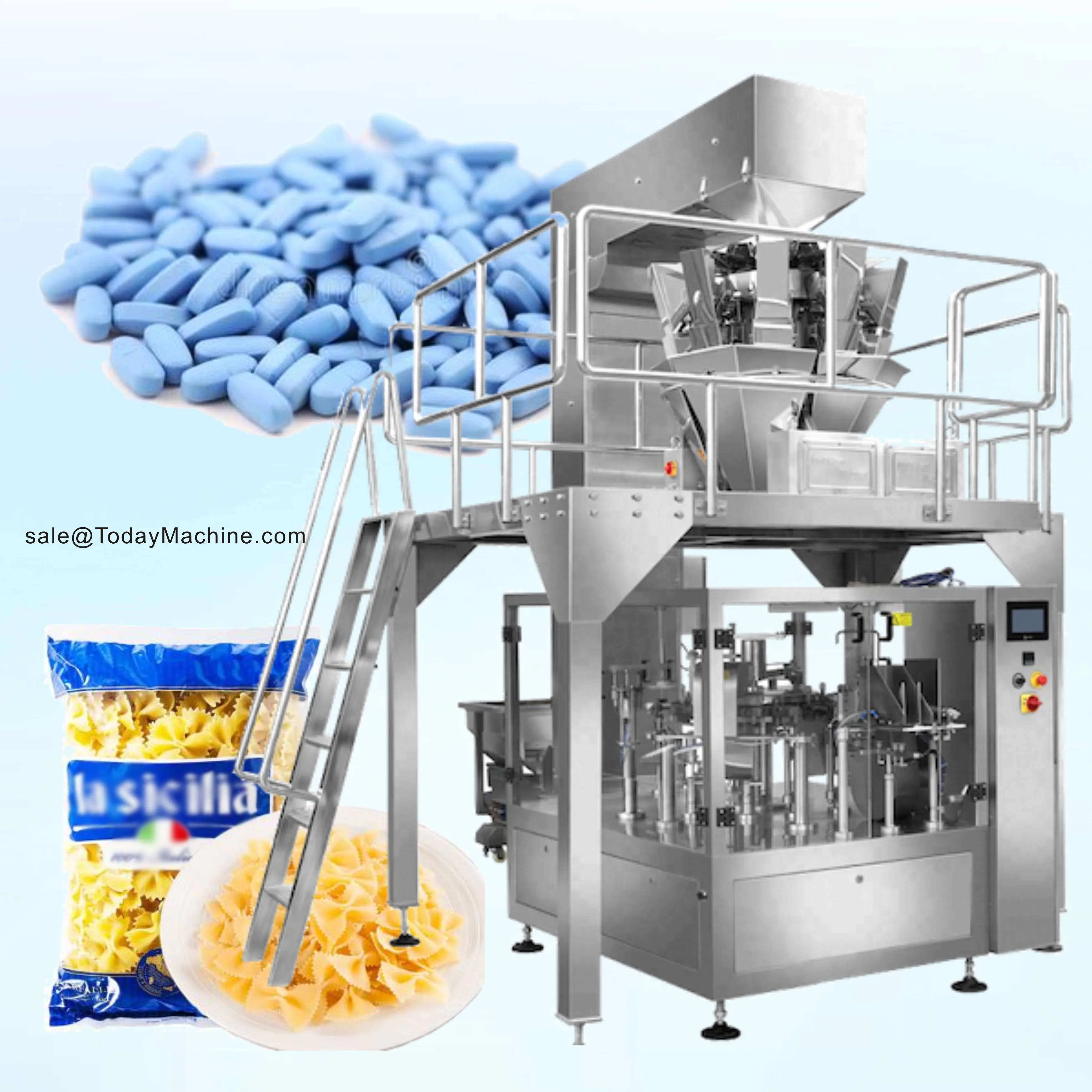 Автоматический для дой-паков роторная упаковочная машина готовых мешков с