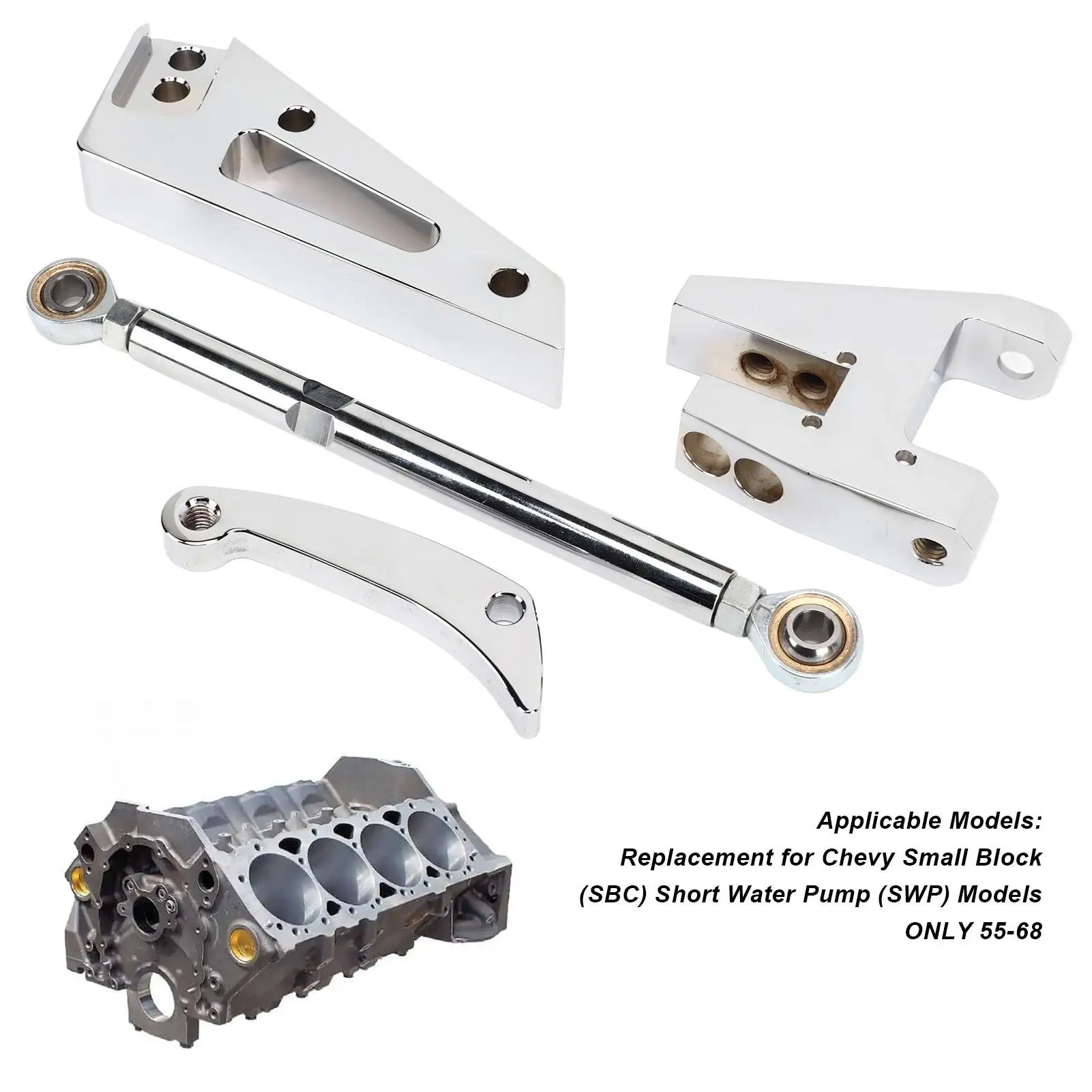 Кронштейн насоса гидроусилителя руля хромированный полированный кронштейн