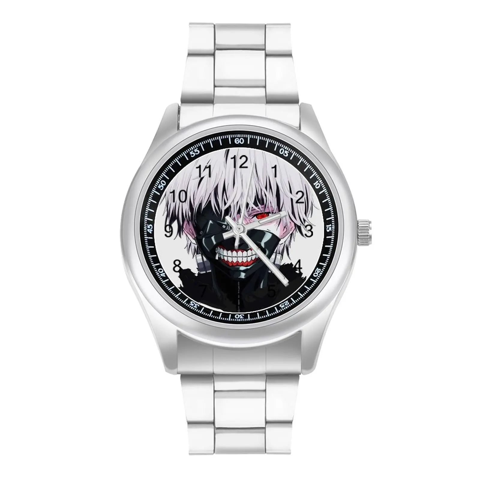 

Ken Kaneki Mask Quartz Watch Tokyo Ghoul Silent Ladies Wrist Watch Photo Steel Business New Wristwatch